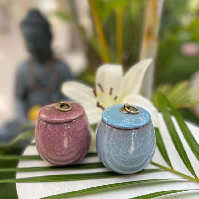 Elegante Keramik-Teedose mit Deckel - IRIS AURA SHOP