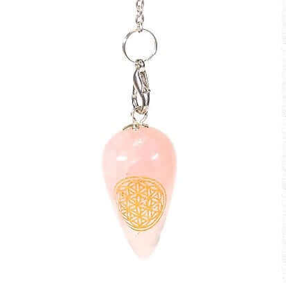 Pendule quartz rose avec fleur de vie : un outil d'harmonie et d'intuition
