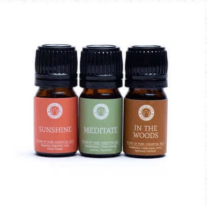 Awaken joy and serenity with the Happiness Aromatherapy Essential Oil Set from Song of India
