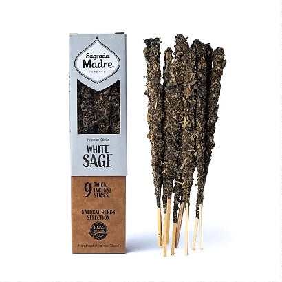 Sagrada Madre Herbal White Sage Incense Sticks - Purification and Peace