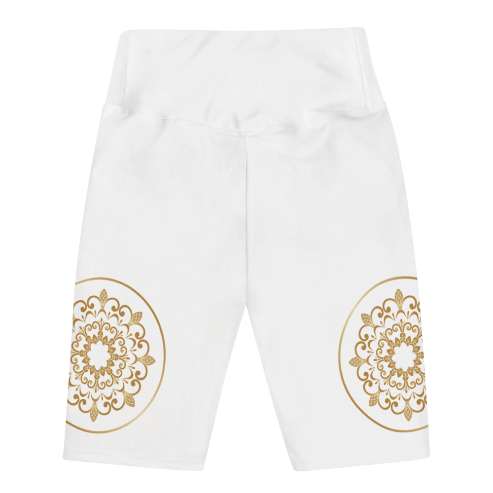 Radlerhose mit Chakra Symbol in Gold - IRIS AURA SHOP