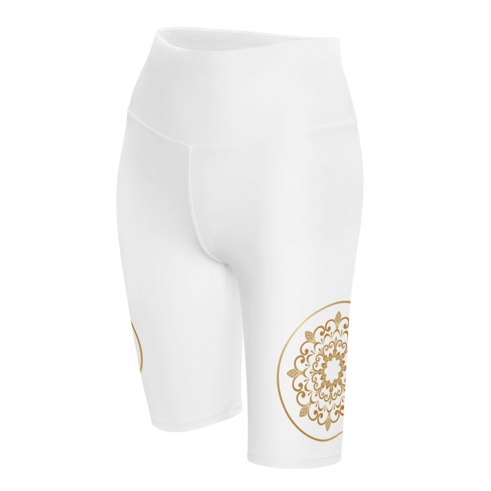 Radlerhose mit Chakra Symbol in Gold - IRIS AURA SHOP